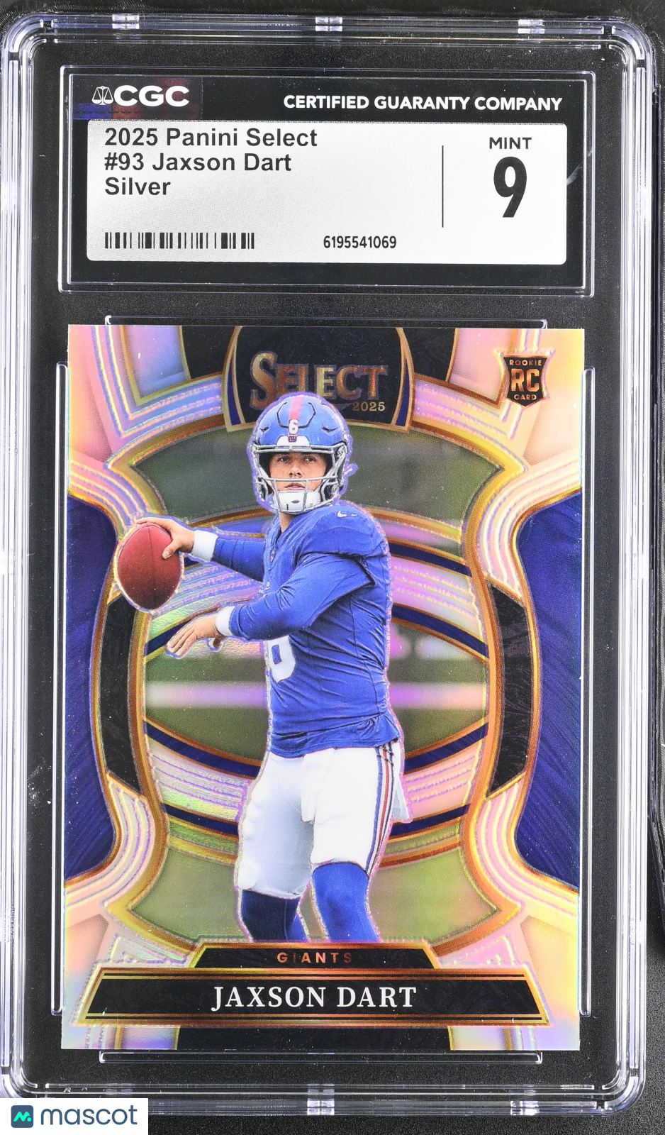 2025 Panini Select Jaxson Dart Silver Rookie #93 CGC 9 New York Giants