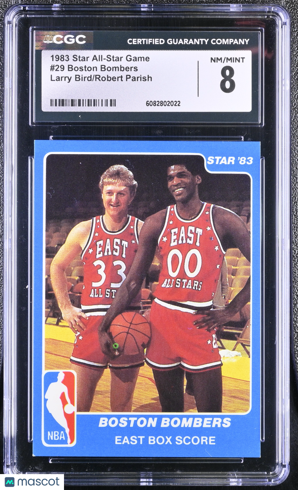 1983 Star All- Game Boston Bombers Larry Bird/Robert Parish #29 CGC 8 Celtics