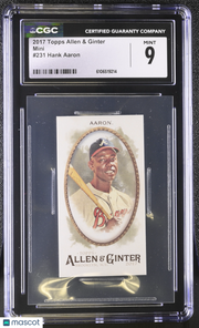 2017 Topps Allen & Ginter Hank Aaron Mini #231 CGC 9 Atlanta Braves