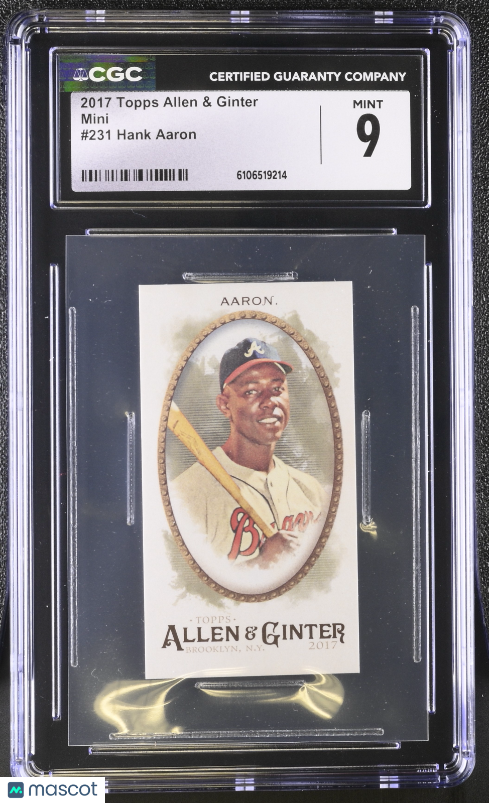 2017 Topps Allen & Ginter Hank Aaron Mini #231 CGC 9 Atlanta Braves