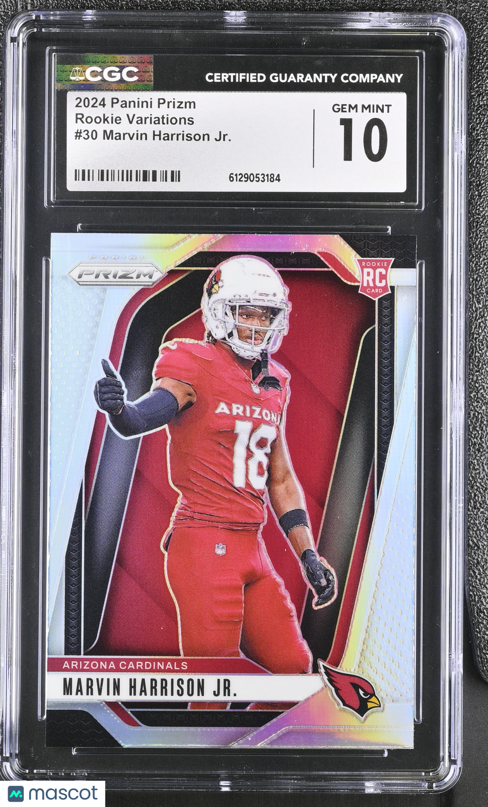 2024 Panini Prizm Marvin Harrison Jr. Rookie Variations #30 CGC 10 Cardinals