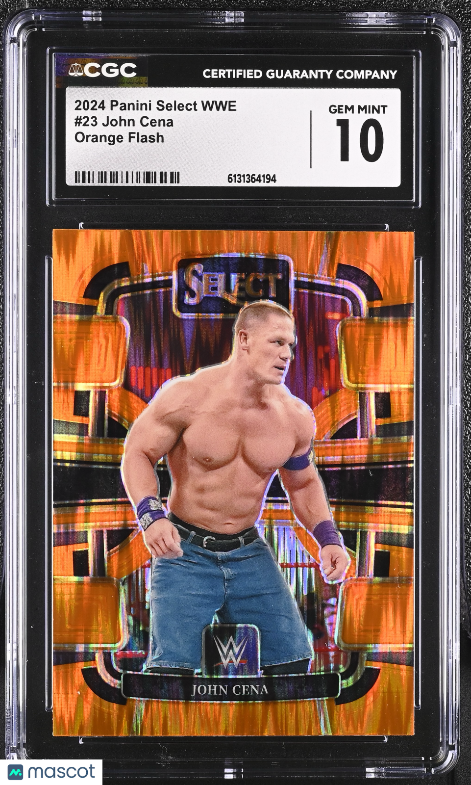 2024 Panini Select WWE John Cena Orange Flash #23 CGC 10