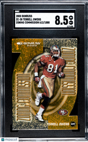 2000 Donruss Terrell Owens Zoning Commission 612/1000 #ZC-38 SGC 8.5 49ers