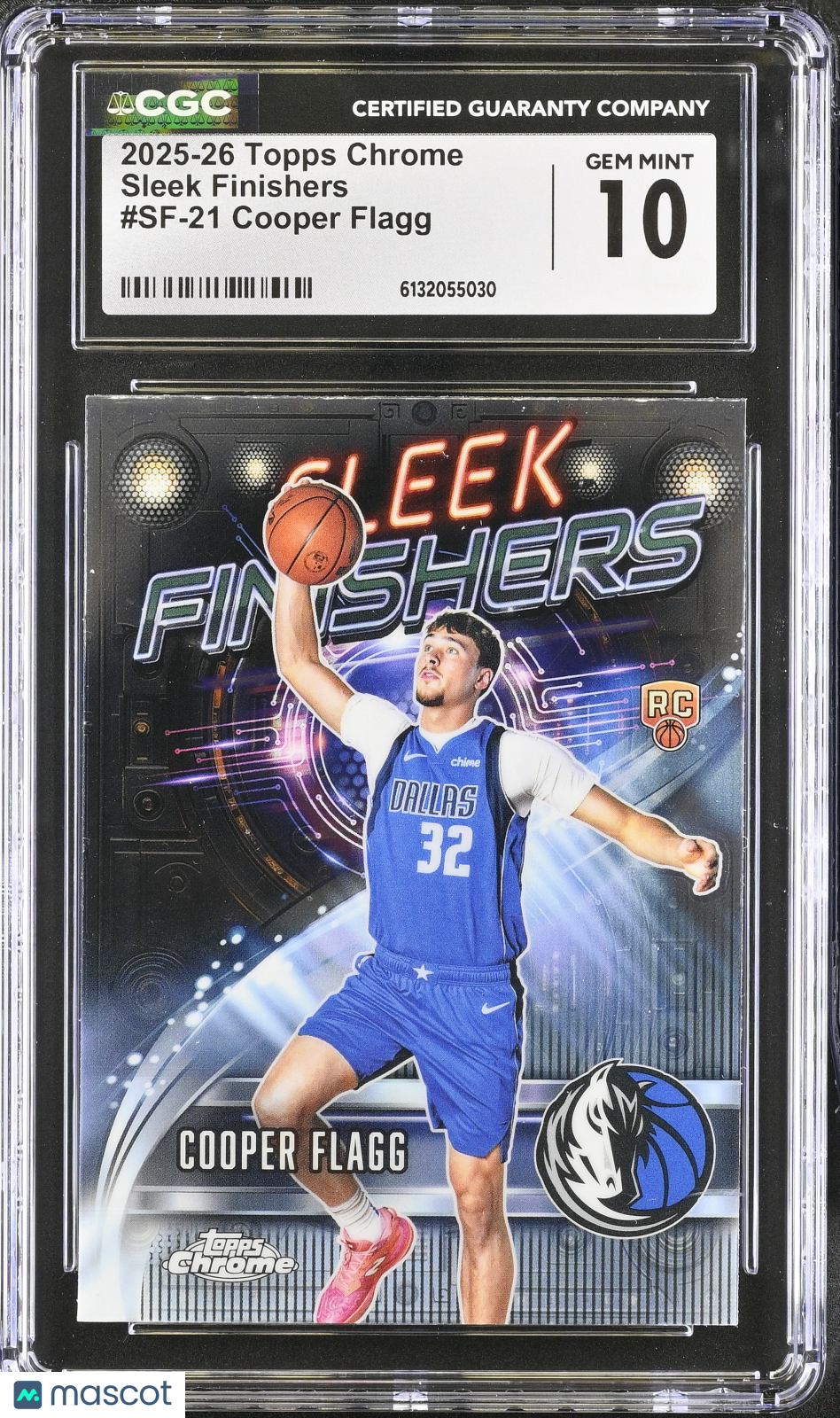 2025-26 Topps Chrome Cooper Flagg Rookie Sleek Finishers #SF-21 CGC 10 Mavericks
