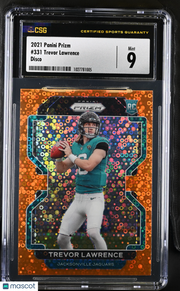 2021 Panini Prizm Trevor Lawrence Disco Rookie #331 CGC 9 Jacksonville Jaguars