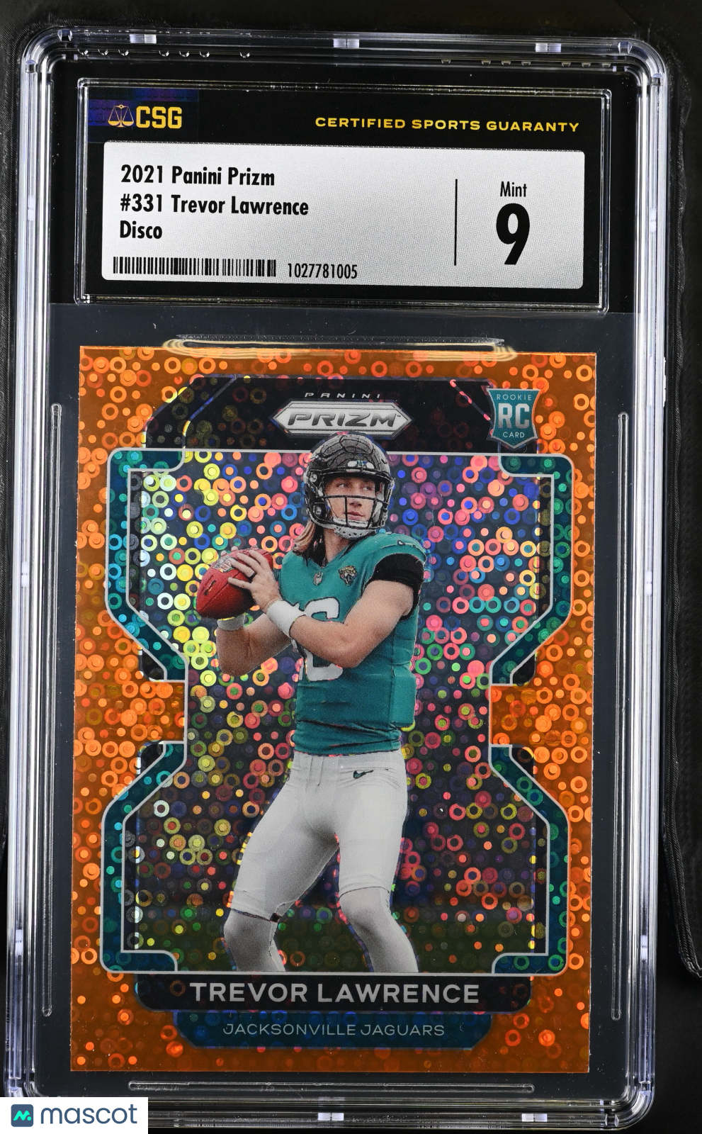 2021 Panini Prizm Trevor Lawrence Disco Rookie #331 CGC 9 Jacksonville Jaguars