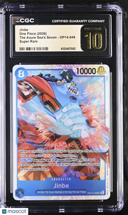 2026 One Piece The Azure Sea's Seven Jinbe CGC 10 #OP14-049 Pristine