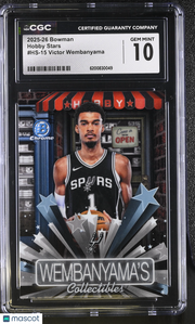 2025-26 Bowman Victor Wembanyama Hobby Stars #HS-15 CGC 10 San Antonio Spurs