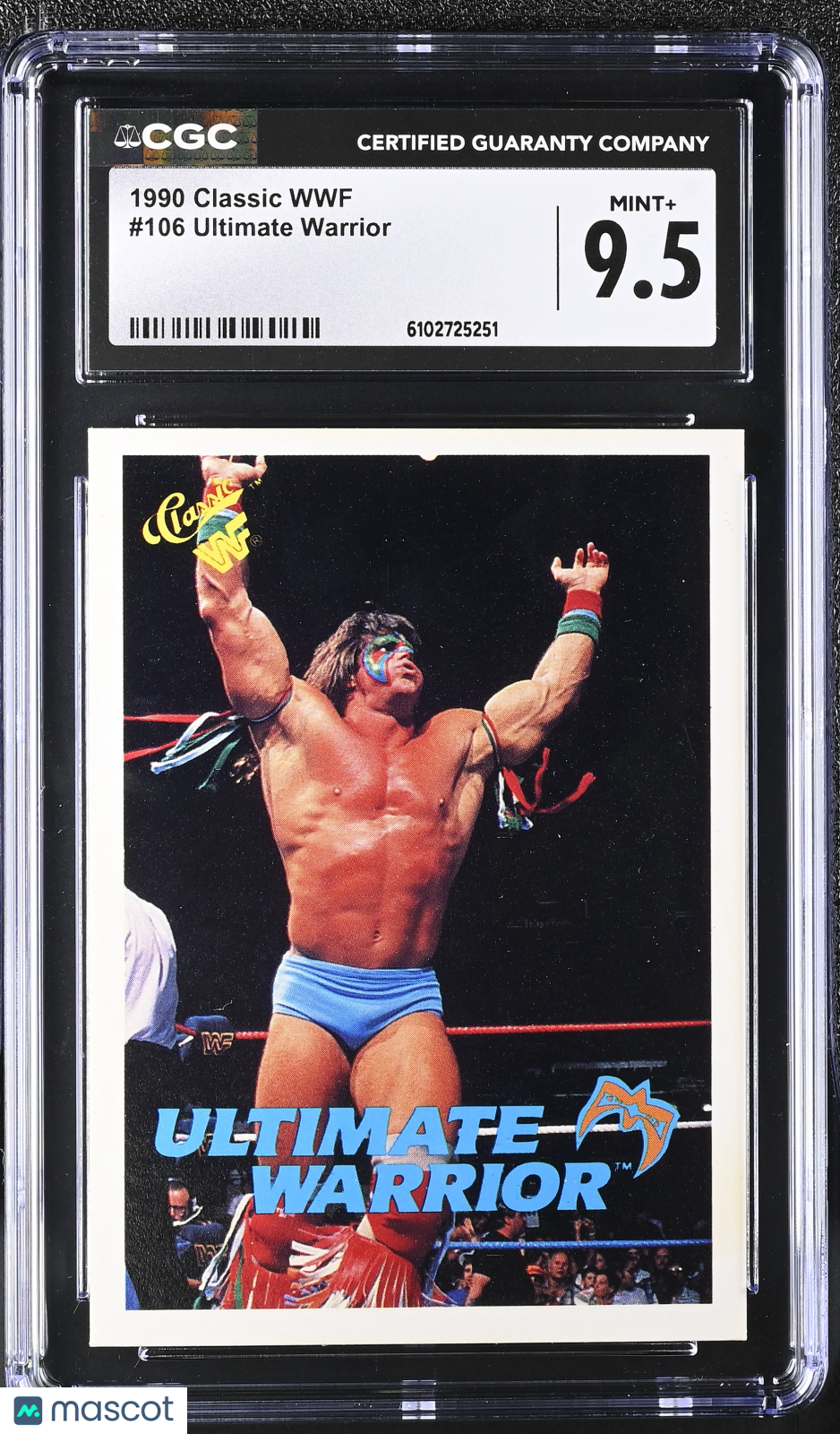 1990 Classic WWF Ultimate Warrior #106 CGC 9.5