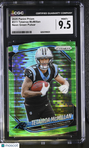 2025 Prizm Tetairoa McMillan Neon Green Pulsar Rookie #311 CGC 9.5 Panthers