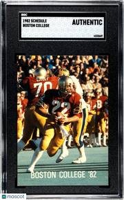 1982 Schedule Boston College Eagles SGC A