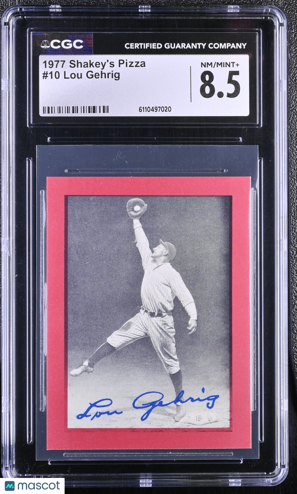 1977 Shakey's Pizza Lou Gehrig #10 CGC 8.5 New York Yankees