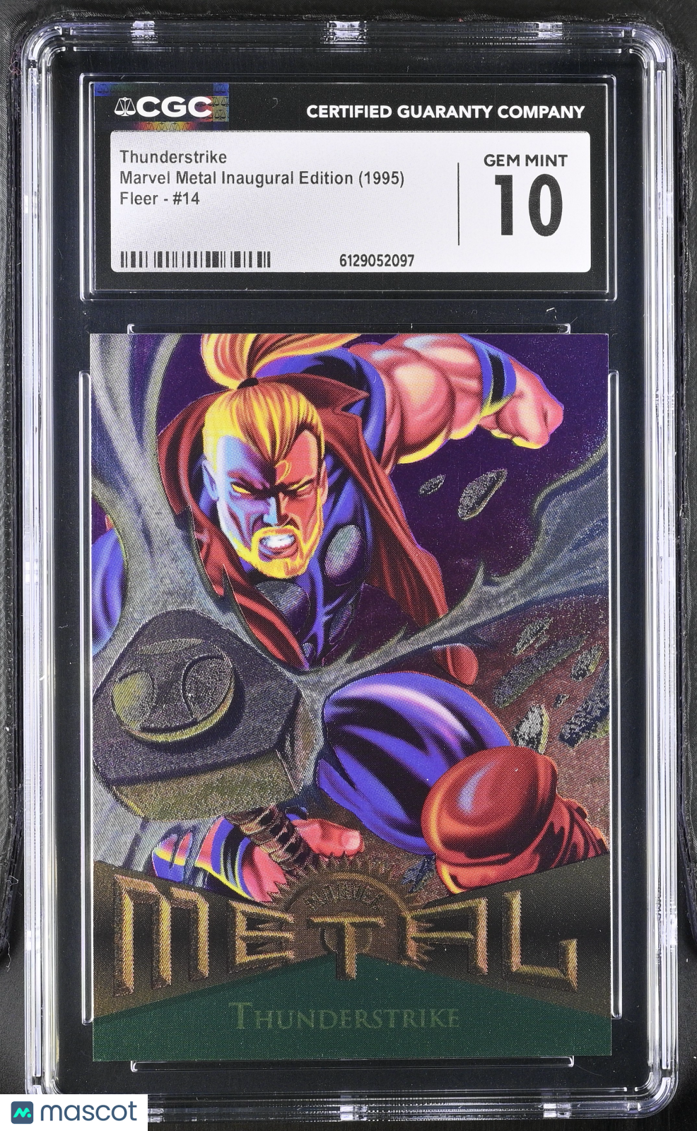 1995 Fleer Marvel Metal Inaugural Edition Thunderstrike #14 CGC 10