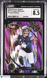 2024 Panini Select Caleb Williams Purple Shock Rookie #216 CGC 8.5 Chicago Bears