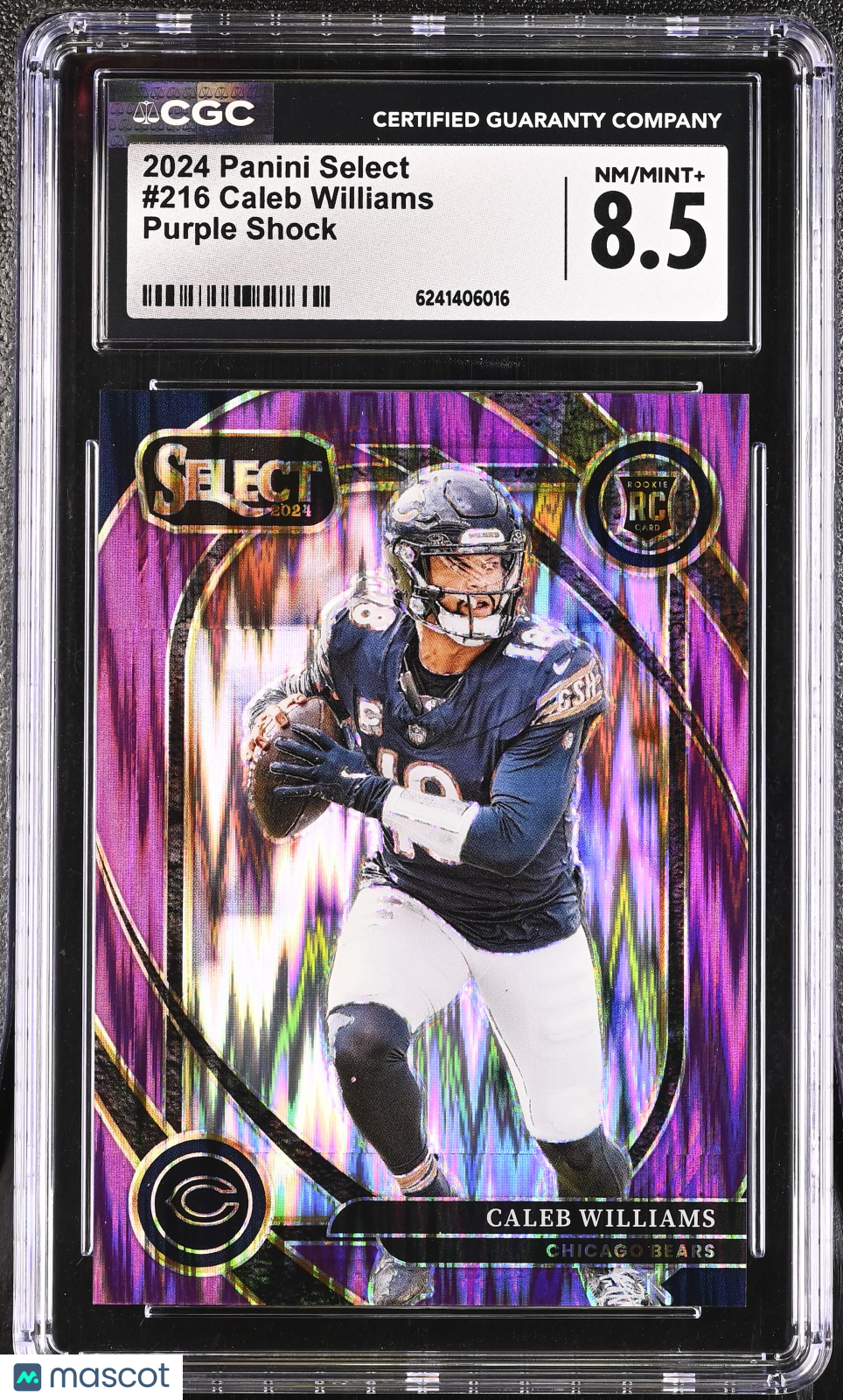 2024 Panini Select Caleb Williams Purple Shock Rookie #216 CGC 8.5 Chicago Bears