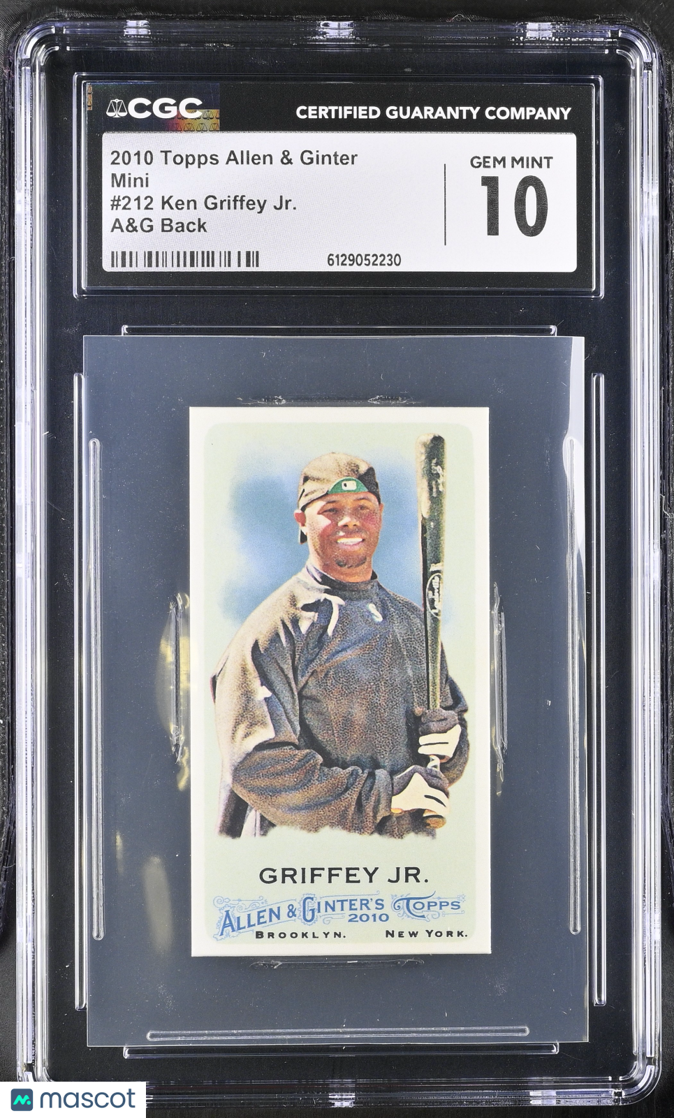2010 Topps Allen & Ginter Ken Griffey Jr. A&G Back Mini #212 CGC 10 Mariners
