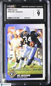 1991 Score Bo Jackson #100 CGC 9