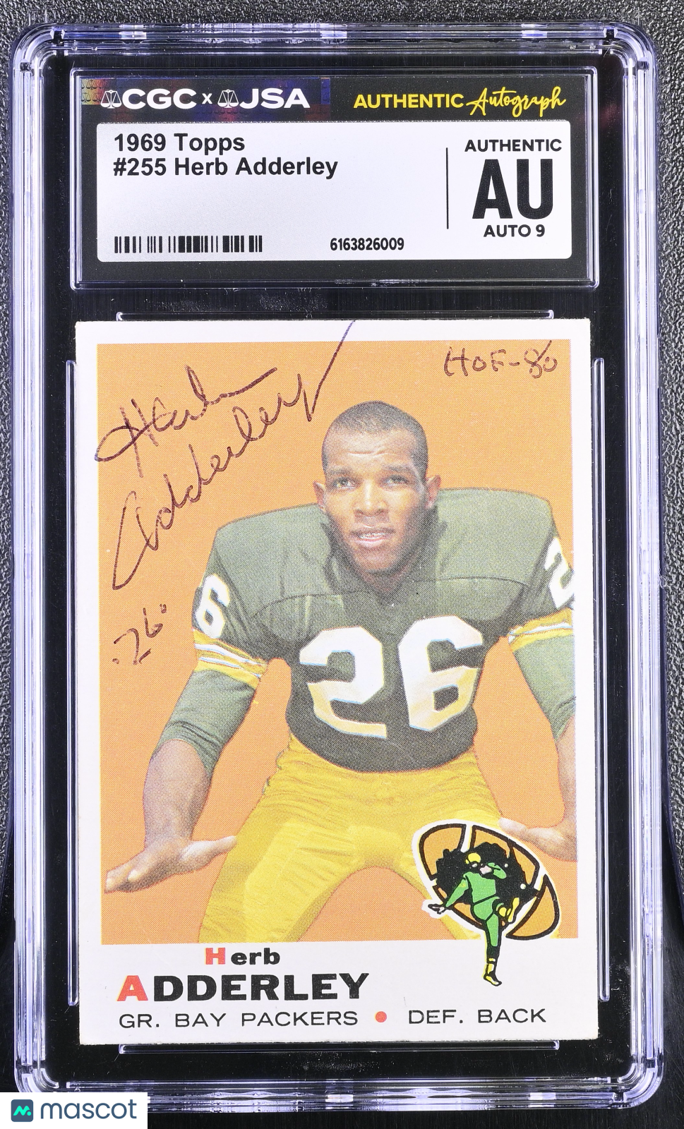 1969 Topps Herb Adderley Auto Autograph #255 CGC Authentic JSA Green Bay Packers