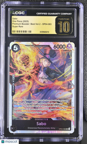 2025 One Piece Premium Booster: Best Vol.2 Sabo CGC 10 #OP04-083