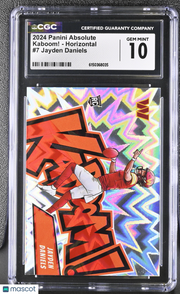2024 Panini Absolute Jayden Daniels Rookie Kaboom! Horizontal 7 CGC 10 Commander