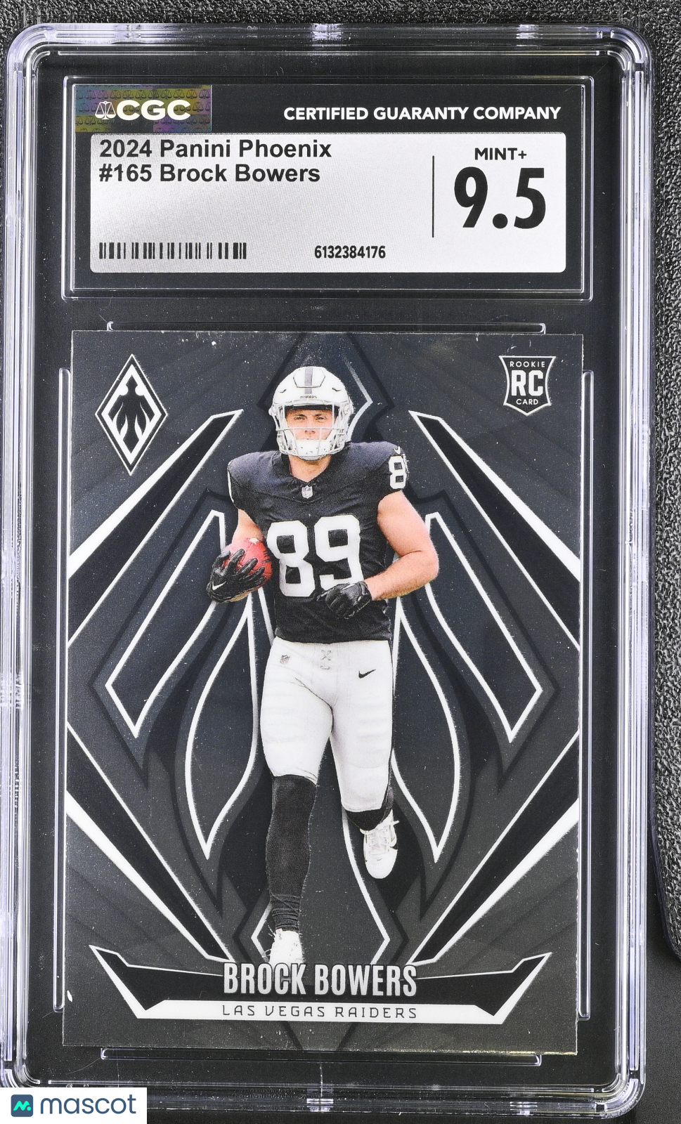 2024 Panini Phoenix Brock Bowers Rookie #165 CGC 9.5 Las Vegas Raiders