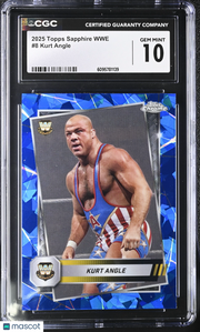 2025 Topps Sapphire WWE Kurt Angle #8 CGC 10