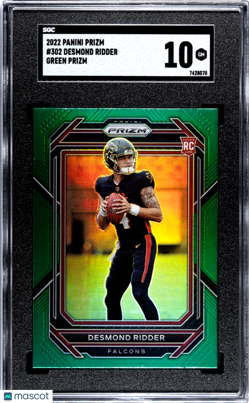 2022 Panini Prizm Desmond Ridder Green #302 SGC 10