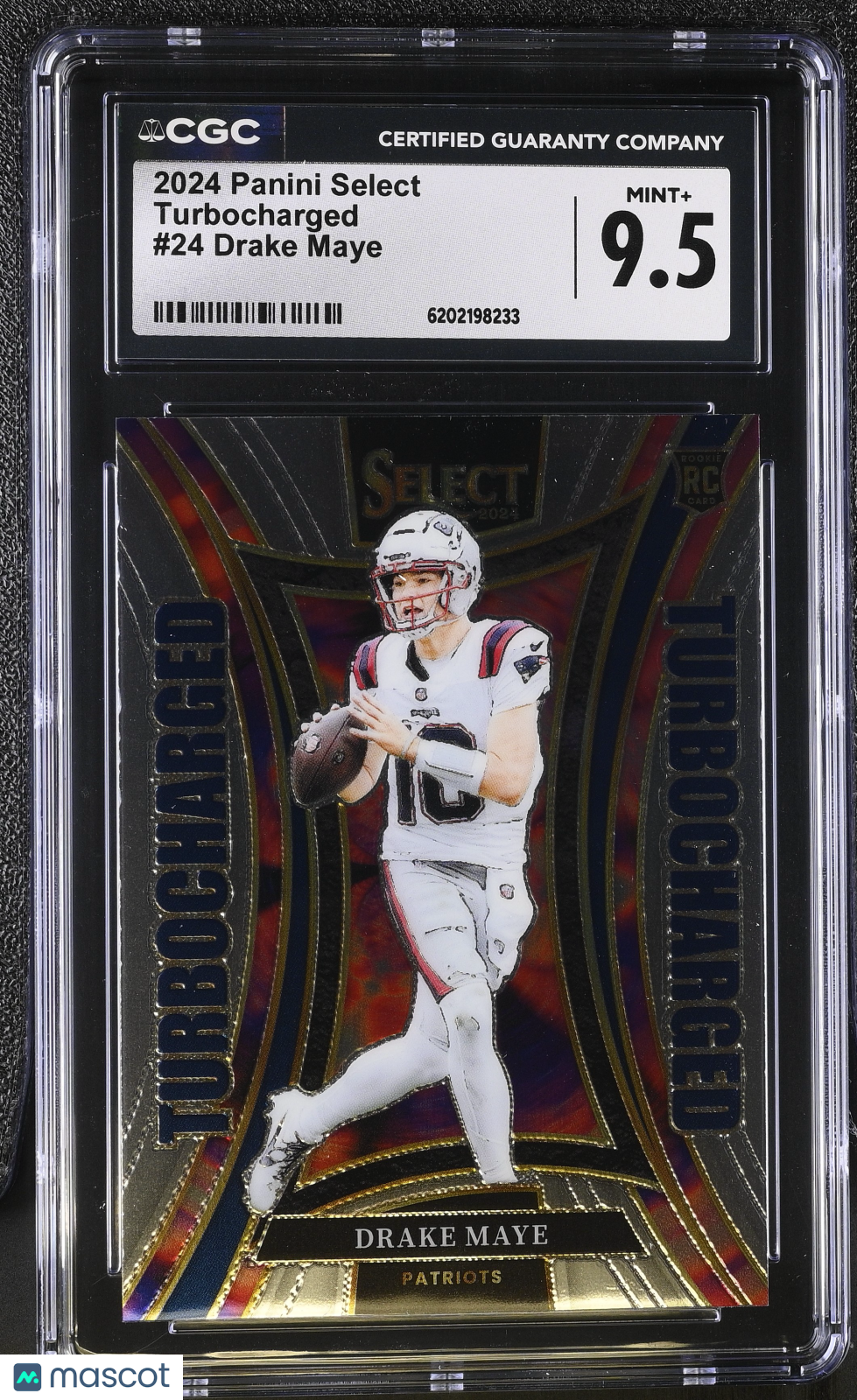 2024 Panini Select Drake Maye Rookie Turbocharged #24 CGC 9.5 Patriots