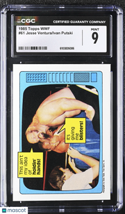 1985 Topps WWF Jesse Ventura/Ivan Putski #61 CGC 9