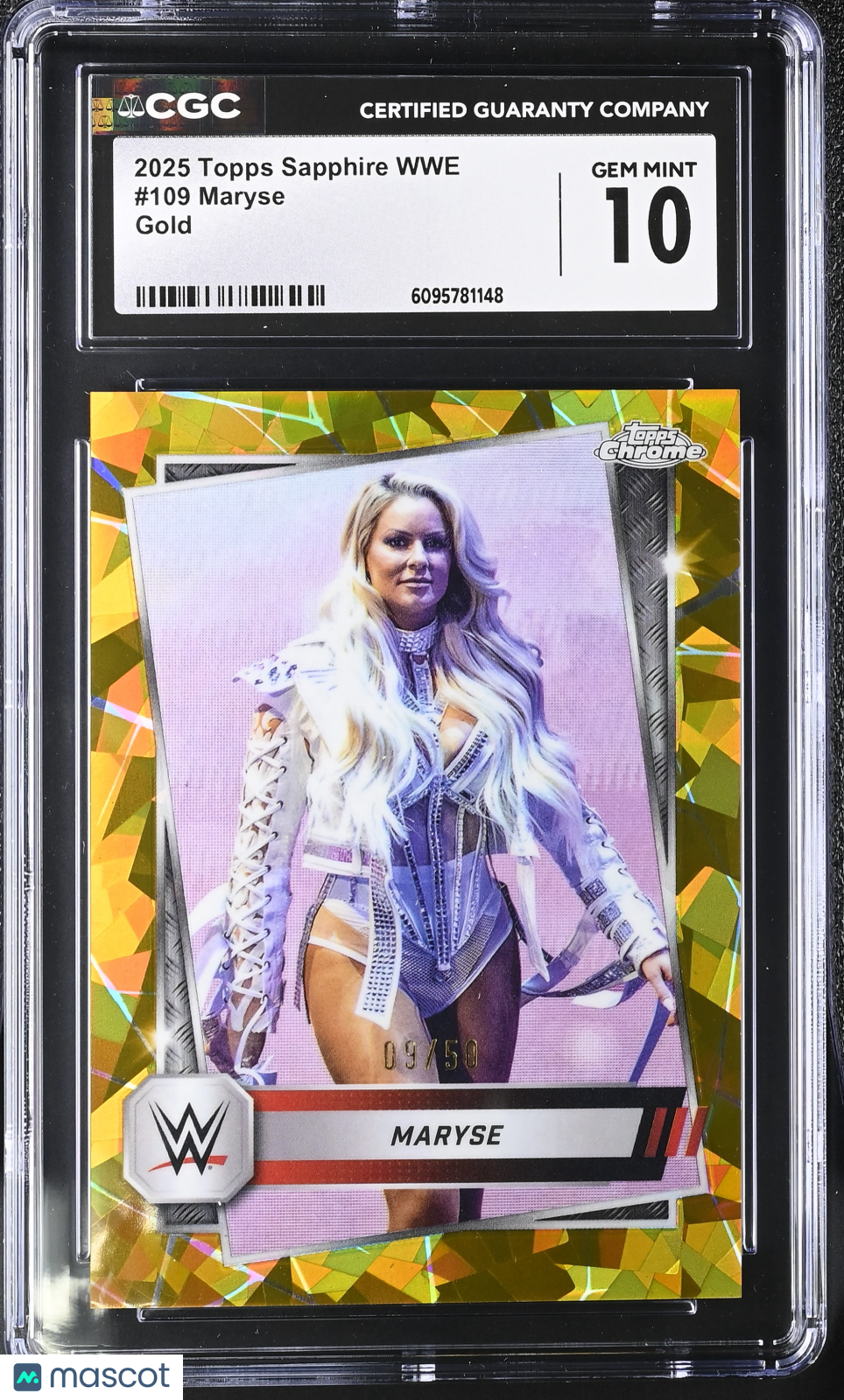 2025 Topps Sapphire WWE Maryse Gold /50 #109 CGC 10