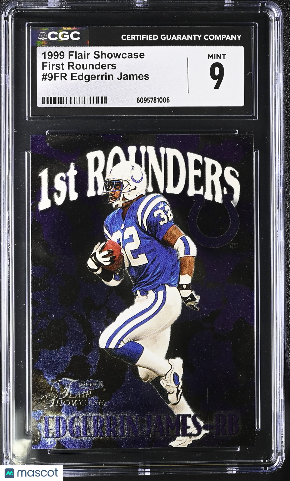 1999 Flair Showcase Edgerrin James First Rounders #9FR CGC 9