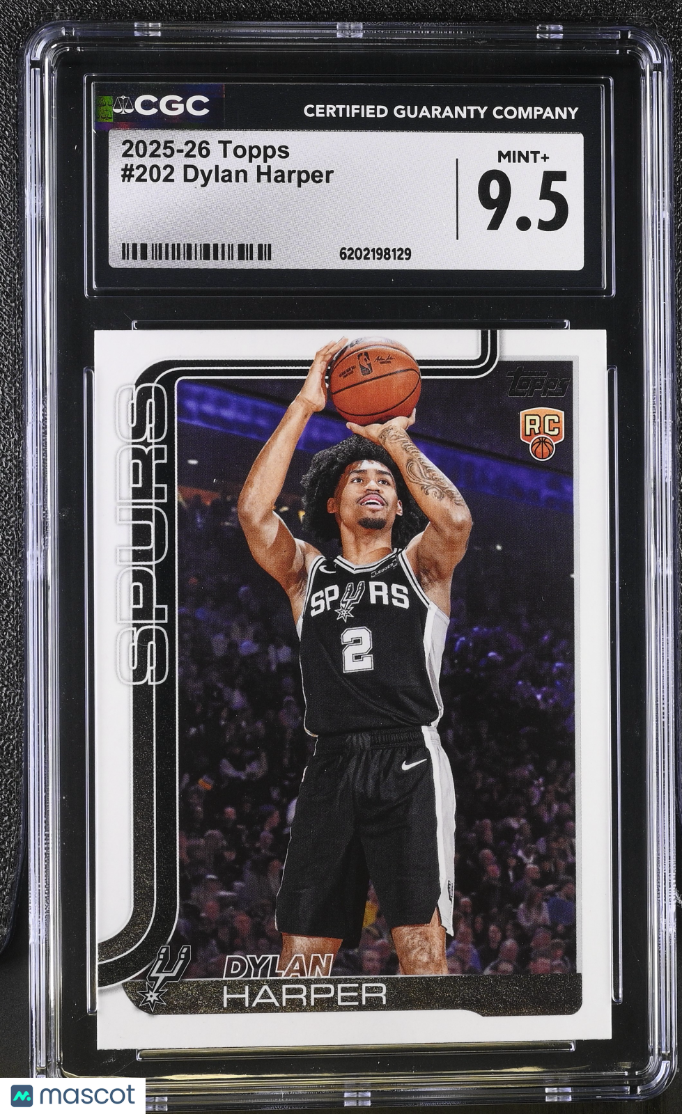 2025-26 Topps Dylan Harper Rookie #202 CGC 9.5 San Antonio Spurs
