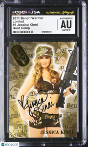 2011 Bench Warmer Limited Jessica Kinni Boot Camp Auto Autograph 6 CGC Authentic