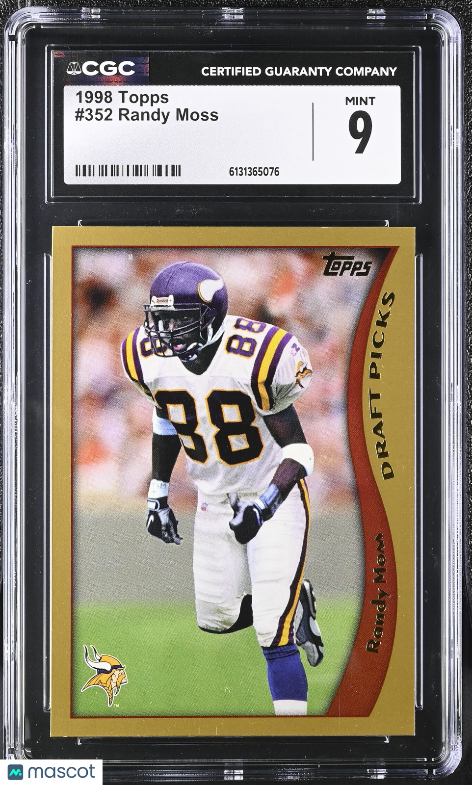 1998 Topps Randy Moss Rookie #352 CGC 9 Minnesota Vikings