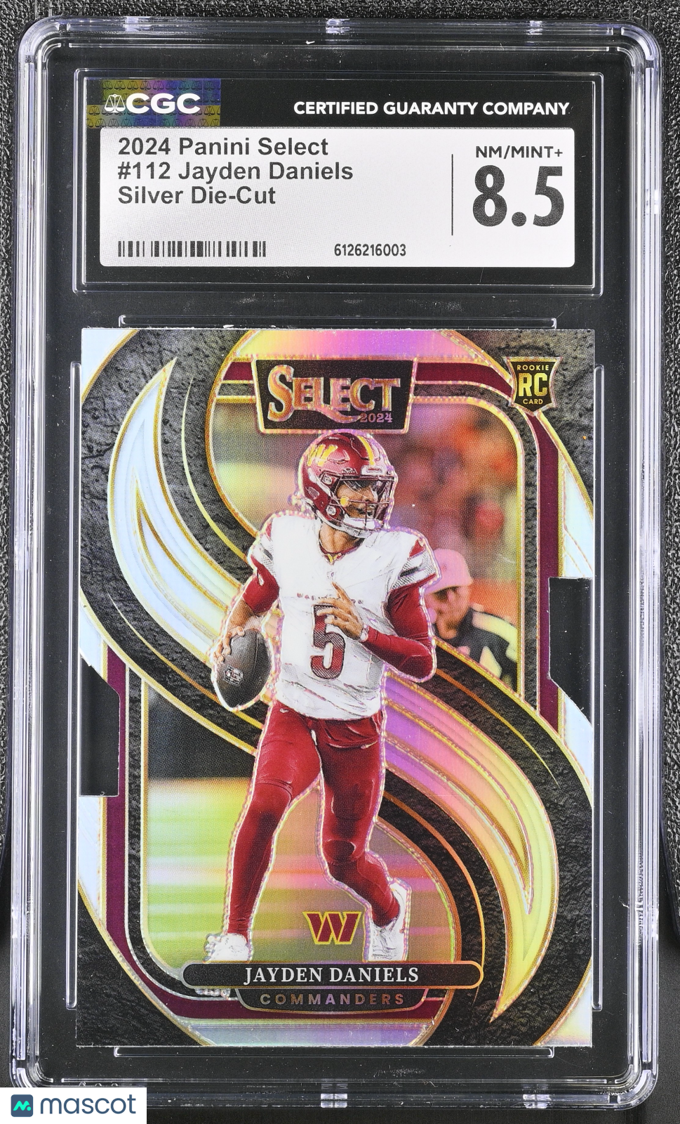 2024 Panini Select Jayden Daniels Silver Die-Cut Rookie #112 CGC 8.5 Commanders