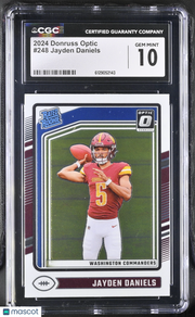 2024 Donruss Optic Jayden Daniels Rookie #248 CGC 10 Washington Commanders