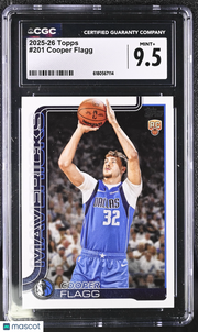 2025-26 Topps Cooper Flagg Rookie #201 CGC 9.5 Dallas Mavericks
