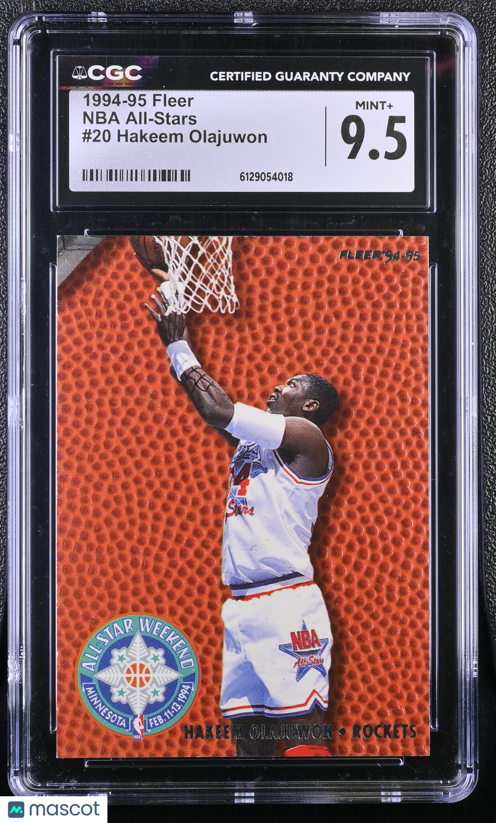 1994-95 Fleer Hakeem Olajuwon NBA All-Stars #20 CGC 9.5 Houston Rockets