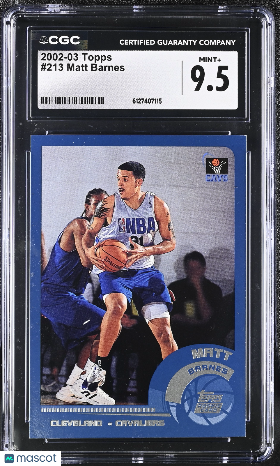 2002-03 Topps Matt Barnes Rookie #213 CGC 9.5 Cleveland Cavaliers
