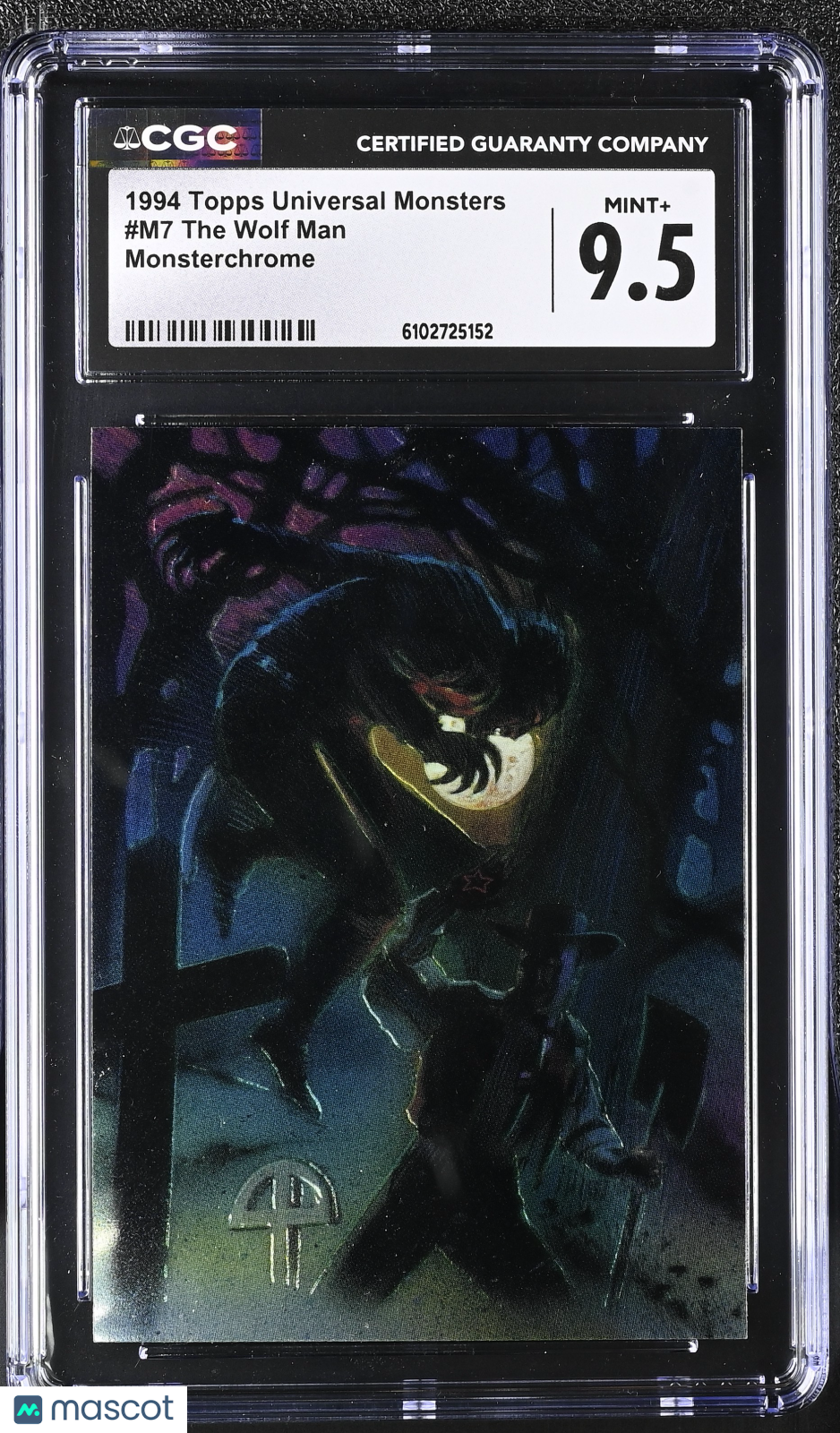 1994 Topps Universal Monsters The Wolf Man Monsterchrome #M7 CGC 9.5