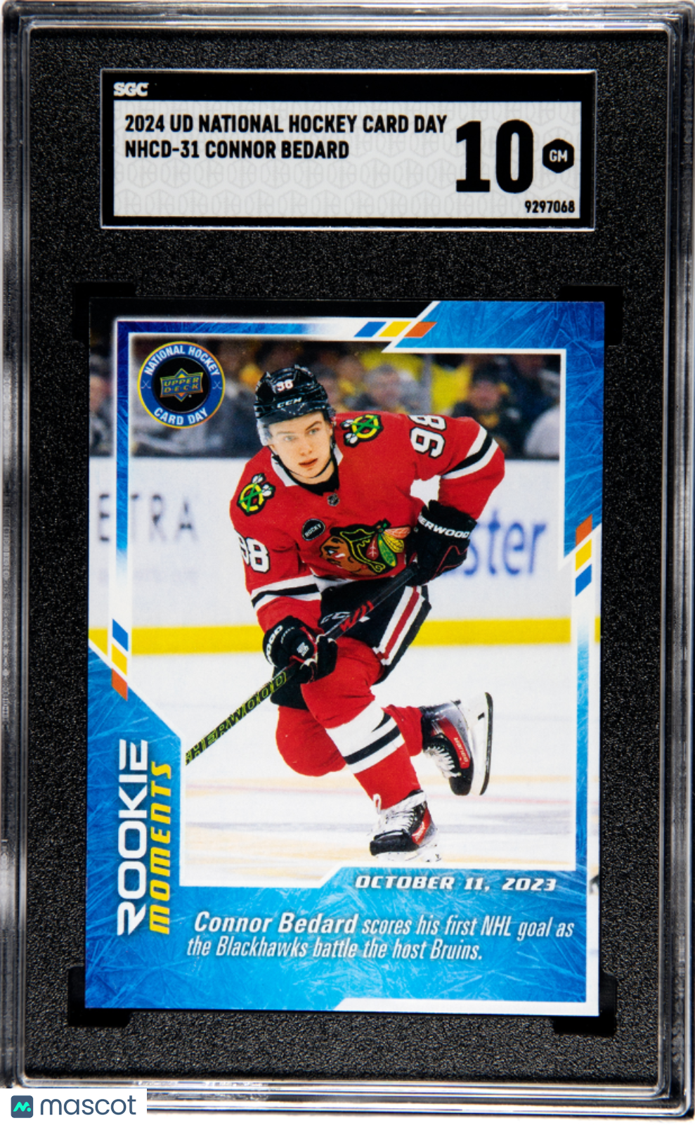 2024 Upper Deck National Hockey Card Day Connor Bedard #NHCD-31 SGC 10