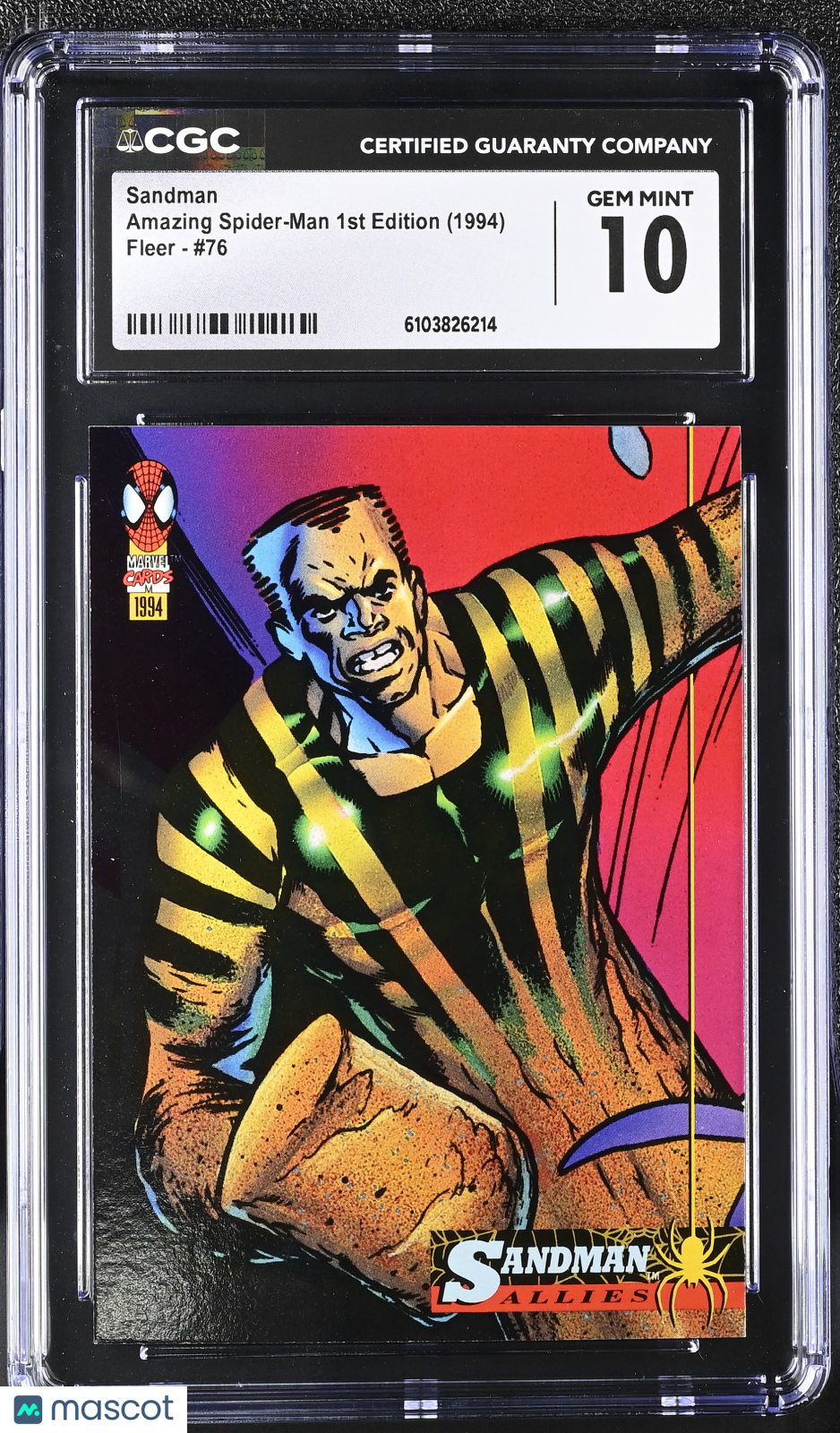 1994 Fleer Amazing Spider-Man Sandman #76 CGC 10