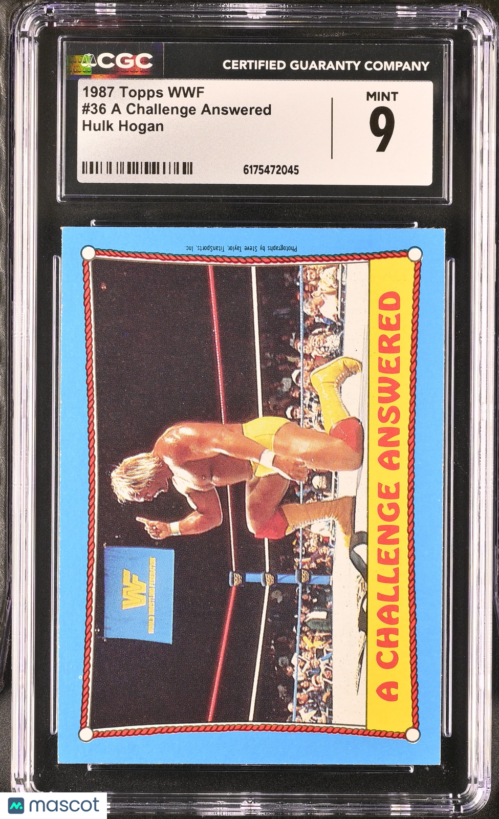 1987 Topps WWF A Challenge Answered Hulk Hogan #36 CGC 9