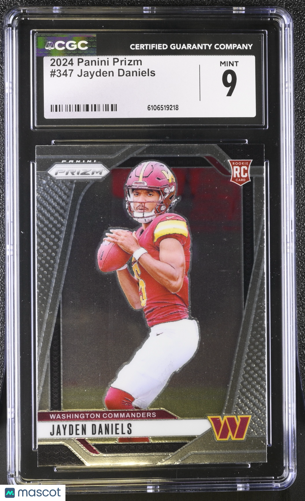 2024 Panini Prizm Jayden Daniels Rookie #347 CGC 9 Washington Commanders