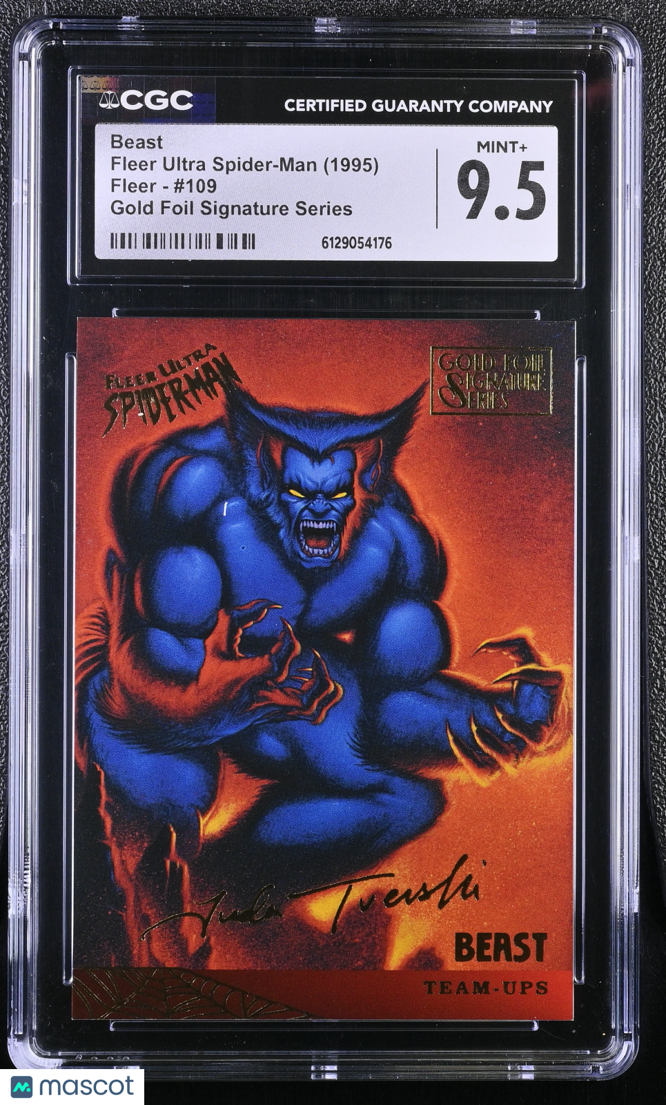 1995 Fleer Ultra Spider-Man Beast #109 Gold Foil Signature Series CGC 9.5