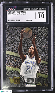 1995-96 Fleer Metal Kevin Garnett Rookie #167 CGC 10 Minnesota Timberwolves