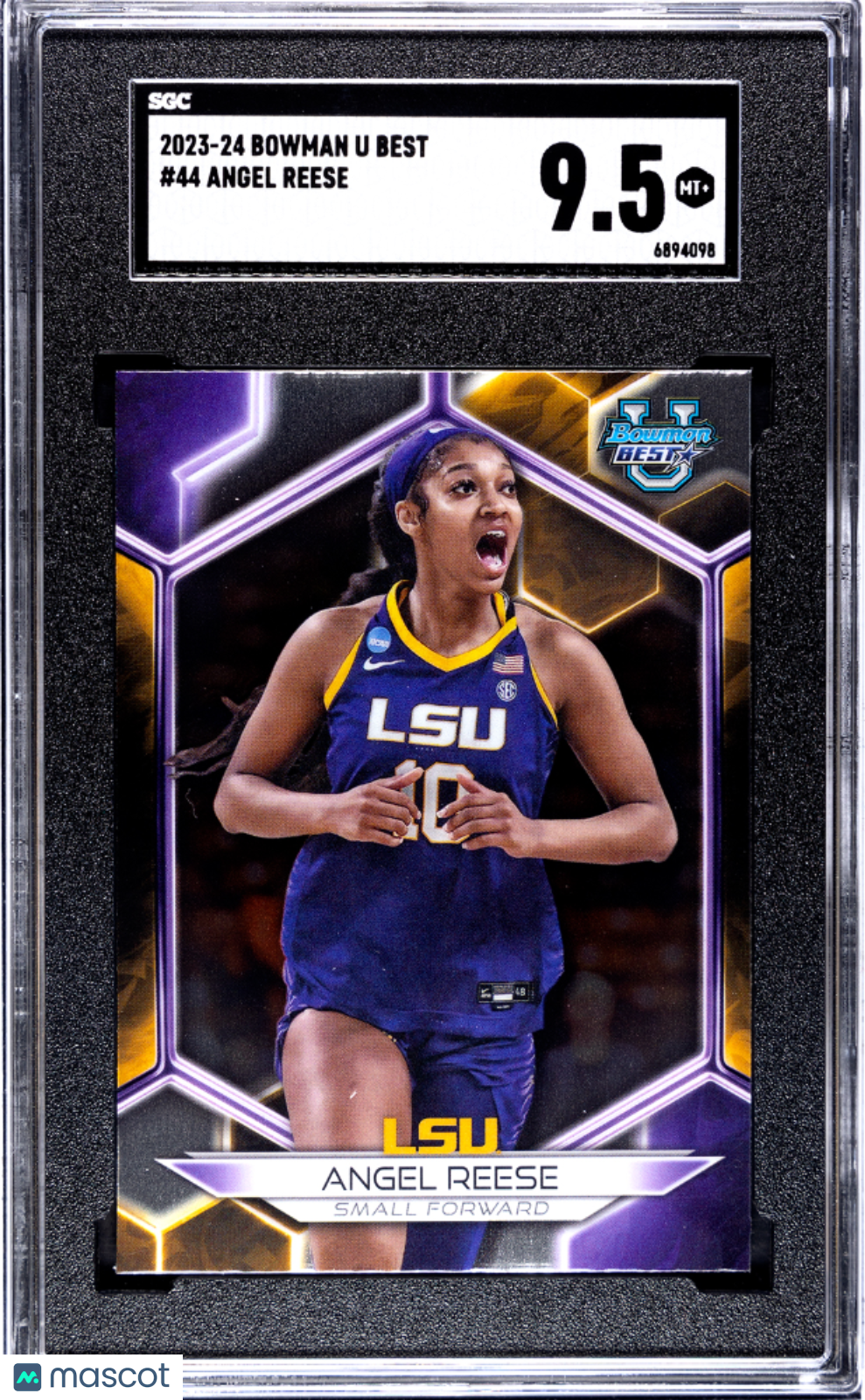 2023 Bowman U Best Angel Reese Rookie #44 SGC 9.5 LSU Tigers
