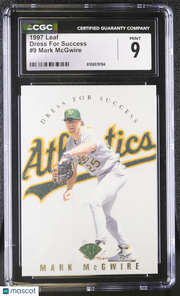 1997 Leaf Mark McGwire /3500 Dress for Success #9 CGC 9 Oakland Athletics
