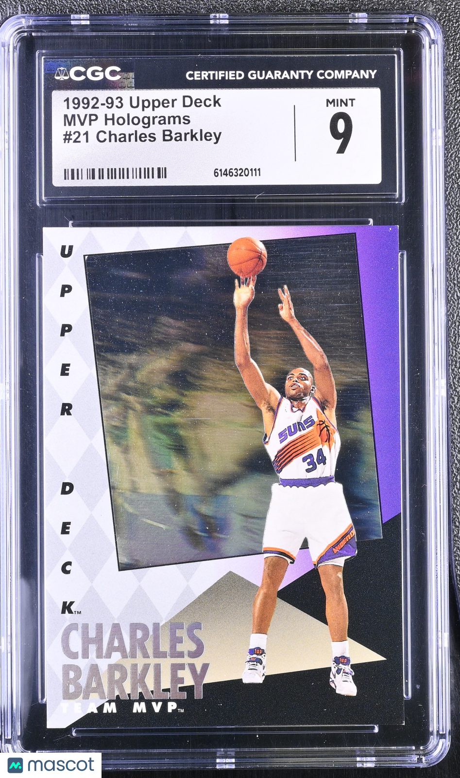 1992-93 Upper Deck Charles Barkley MVP Holograms #21 CGC 9 Phoenix Suns