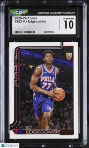2025-26 Topps VJ Edgecombe Rookie #203 CGC 10 Philadelphia 76ers
